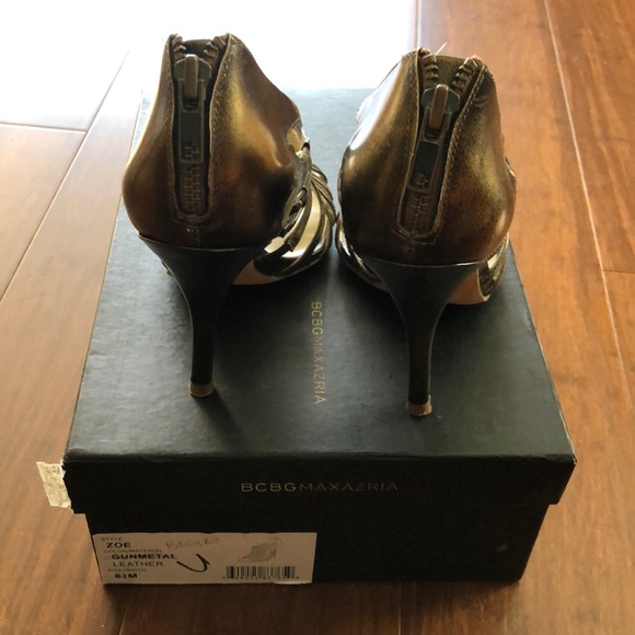 BCBGMAXAZRIA ZOE High Heels 👠 Bronze Leather 6.5 M - Picture 6 of 9